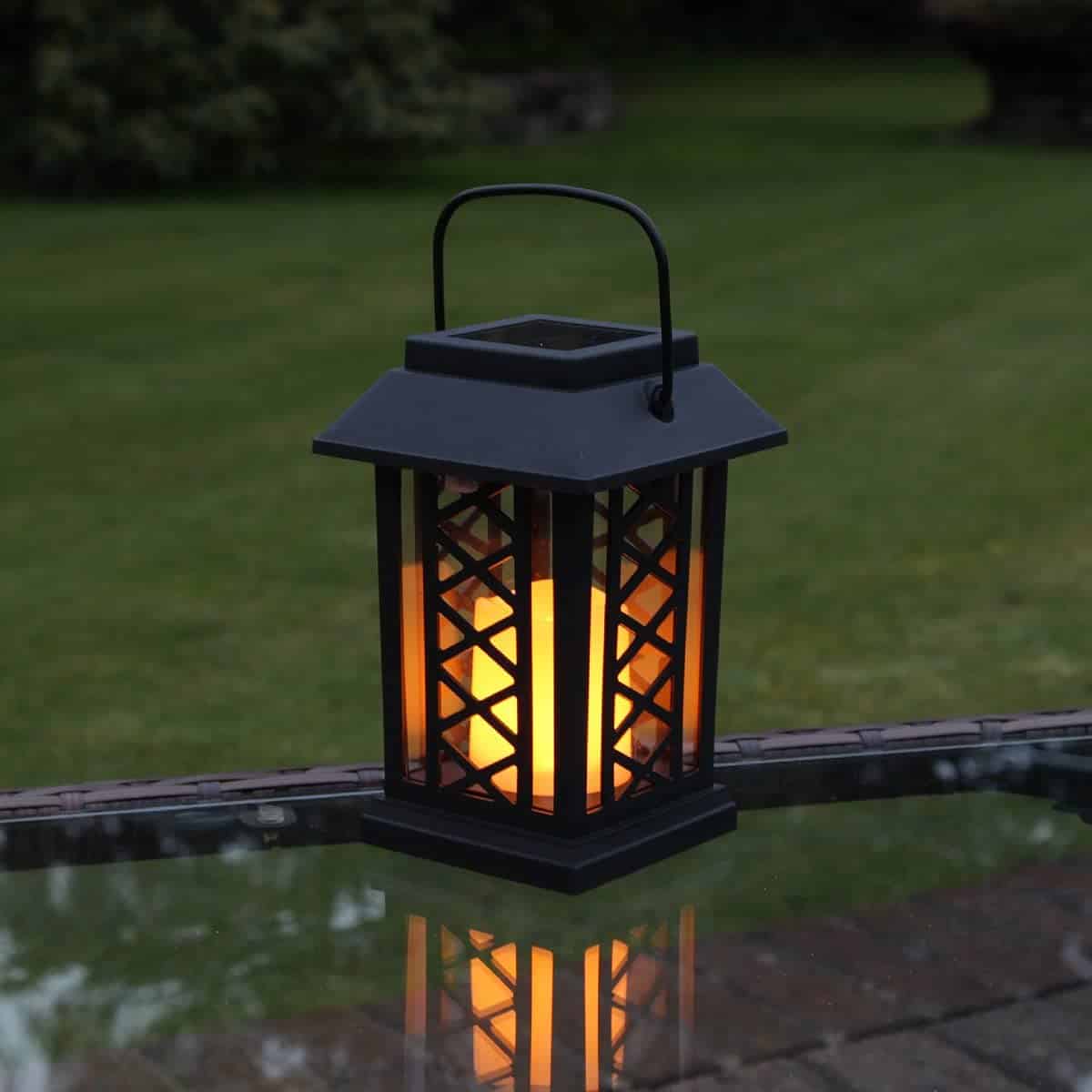 Stora Solcellslyktor "X Design I Svart"