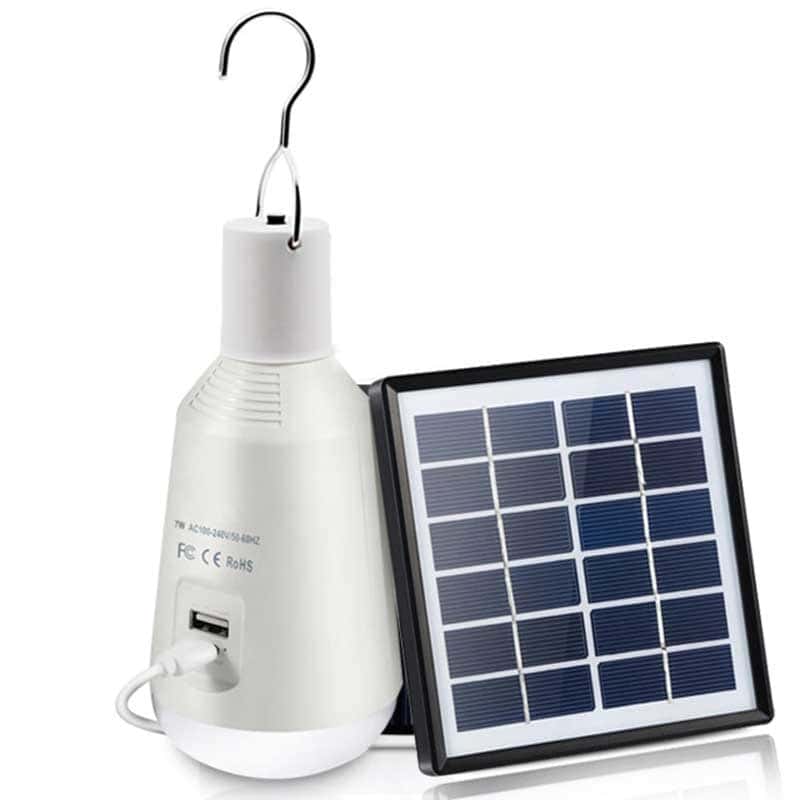 Glödlampa Solcell Soluppladdningsbar Led
