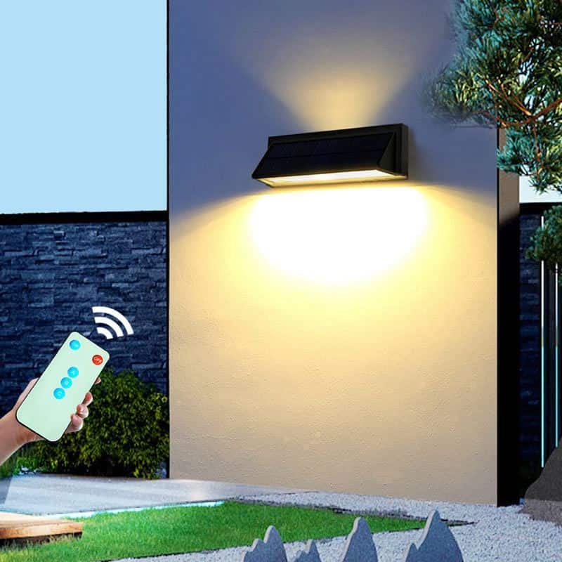 Vägglampa Utomhus Solcell Med Fjärrkontroll (Alu)