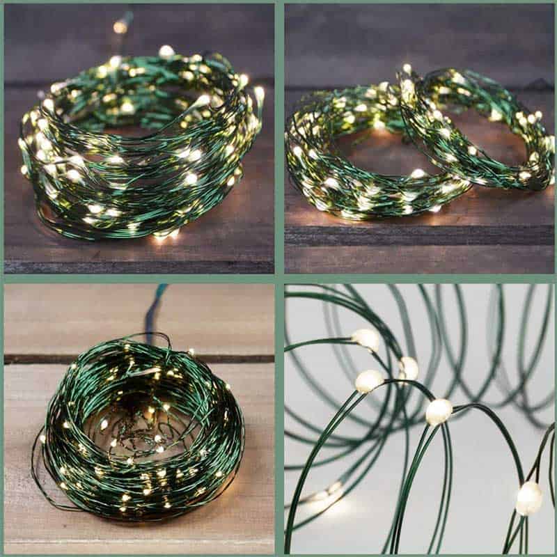 Ljusslinga Solcell Grön Koppartråd (100/200 Led)