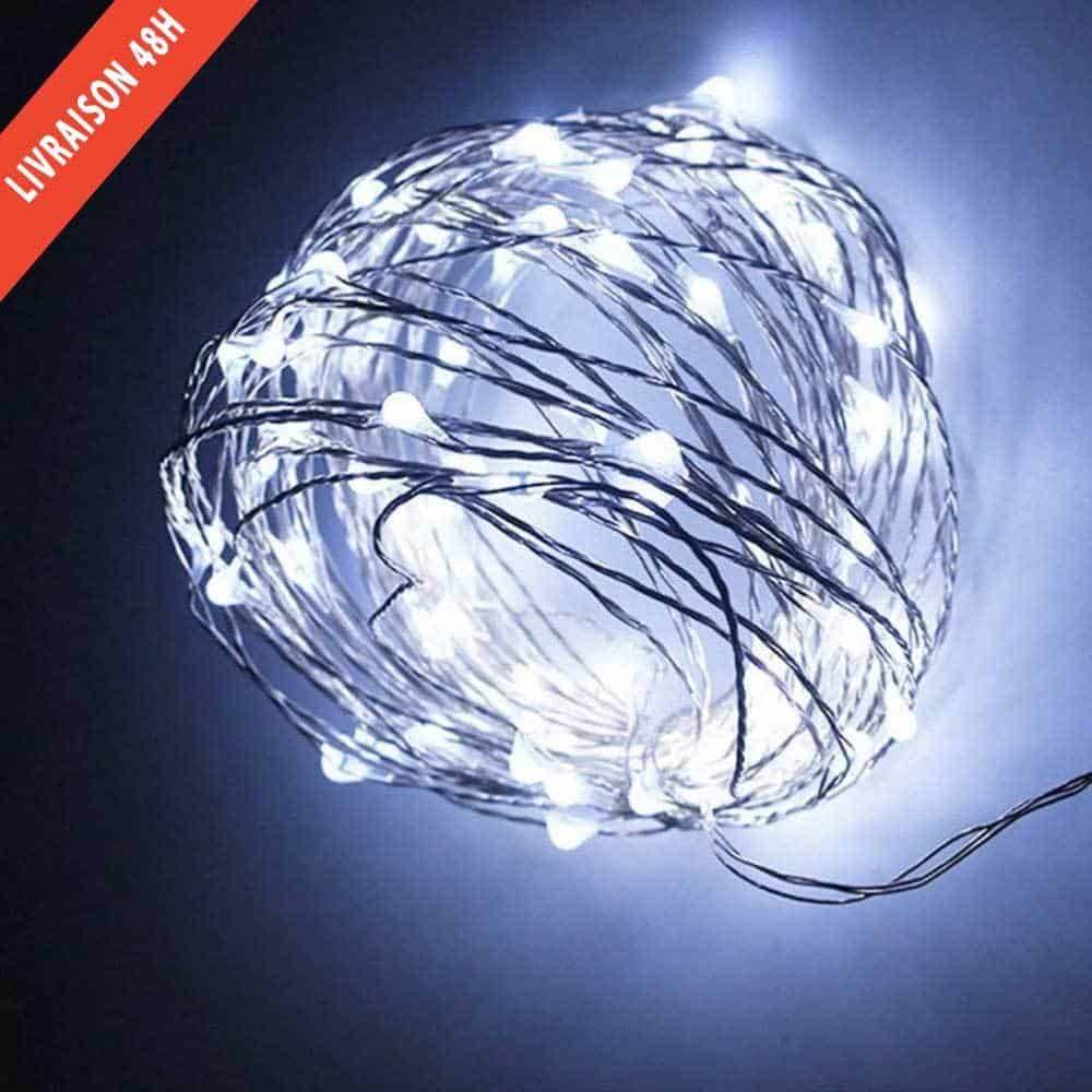 Ljusslinga Med Solcell 240 Led Vit Koppartråd