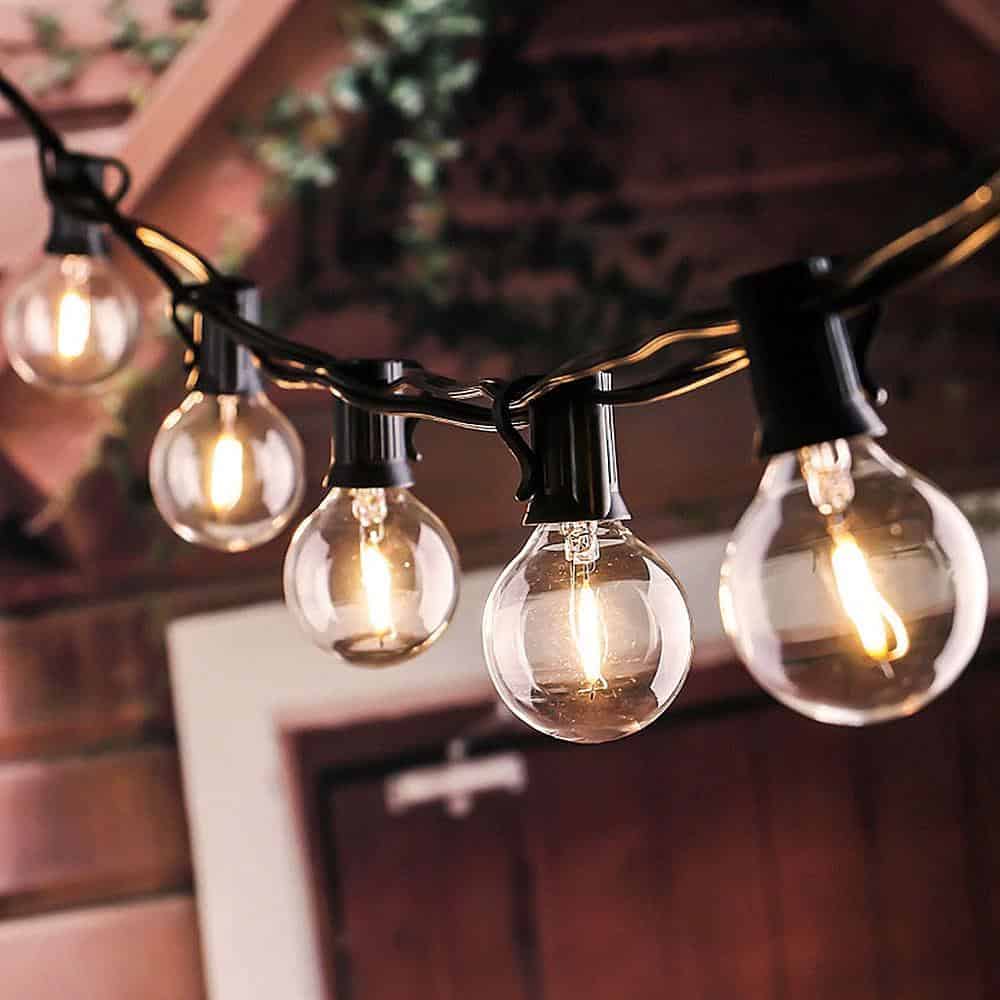 Ljusslinga Med Solcell "10 Led G40-Lampa"