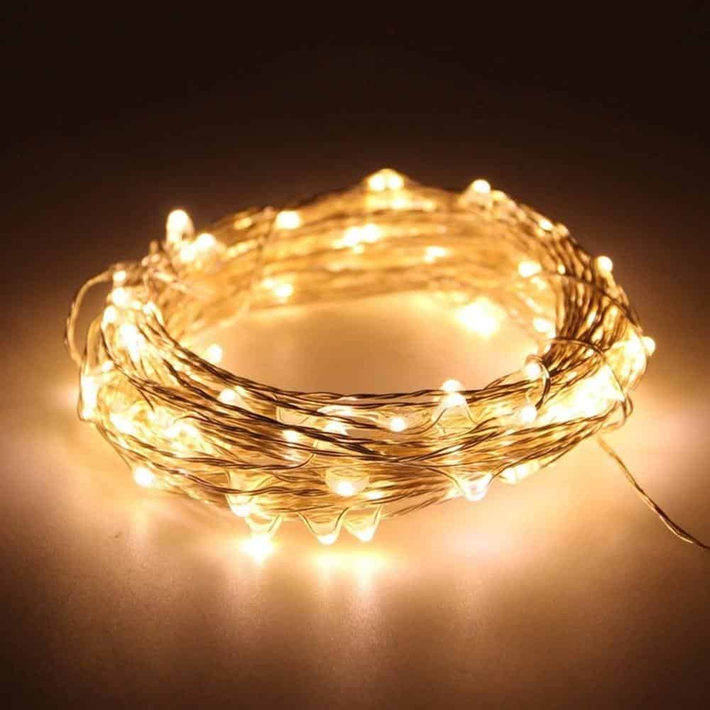 Ljusslinga Solcell Utomhus 200 Led Koppartråd