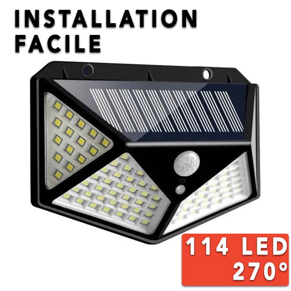 Solcell Vägglampa 114 Led