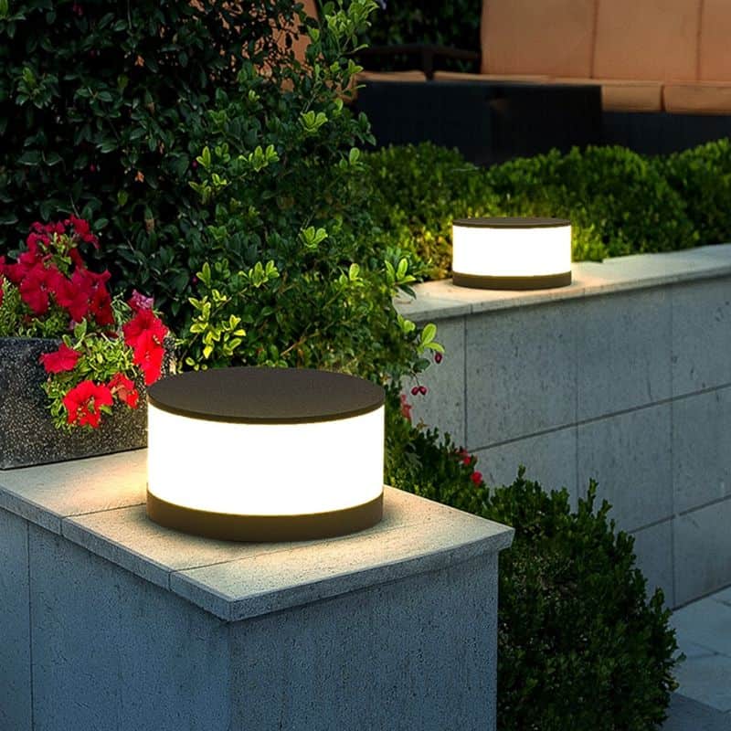 Solcellslampa Utomhus Design Lyxig Led-Cylinder