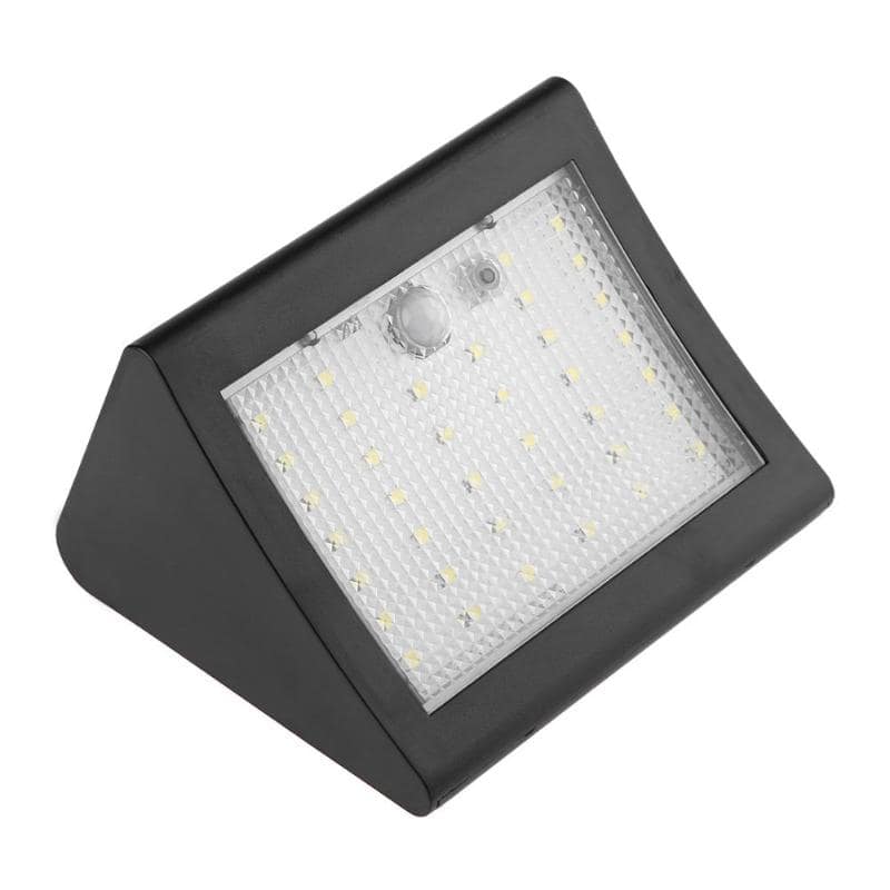 Solcell Vägglampa 38 Led Svart (Pir)