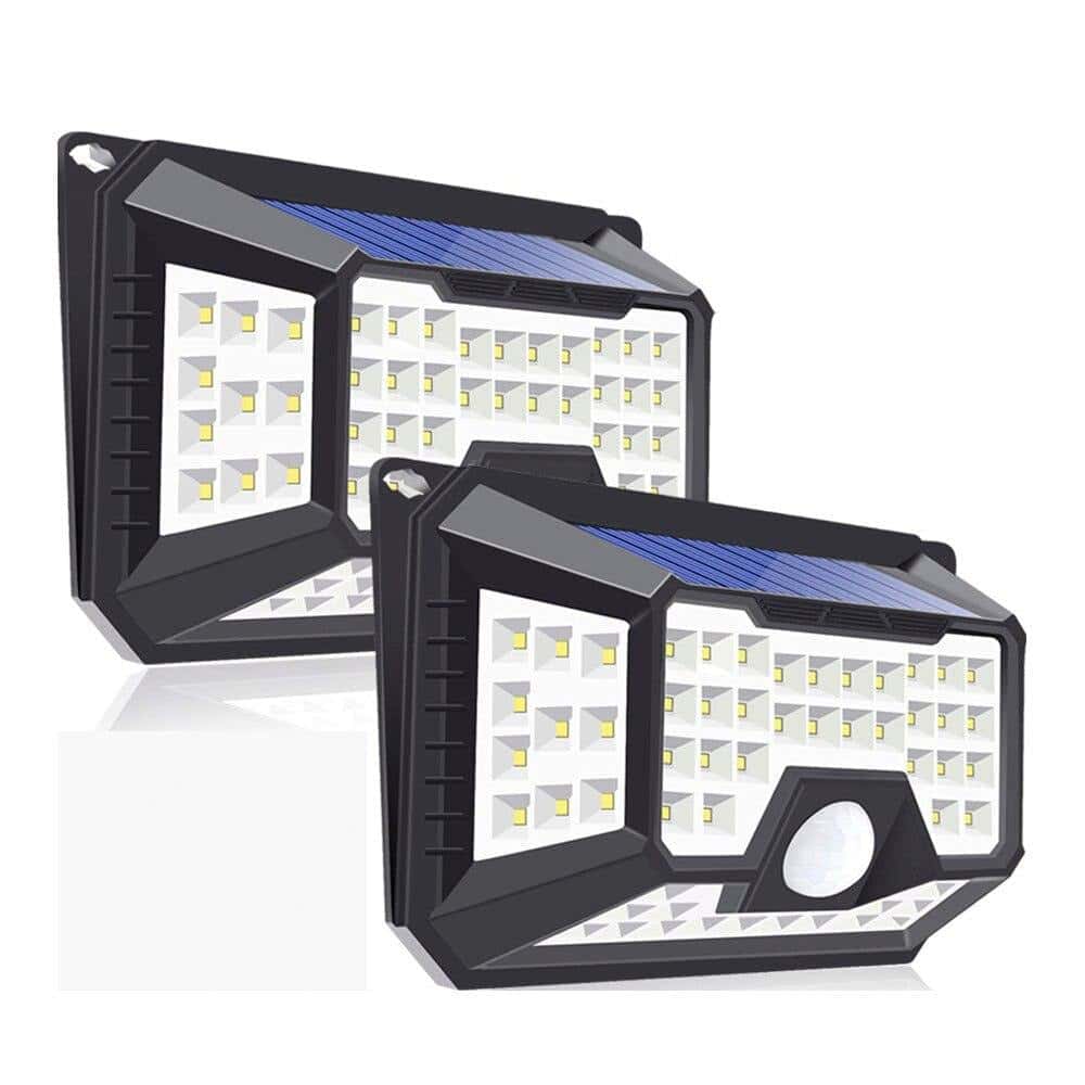 Solcell Vägglampa 66 Led Rörelsedetektion