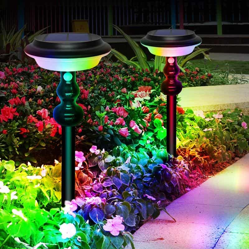 Solcellsbelysning Utomhus Med Markspett "Bytande Lampa 2I1" 54 Led