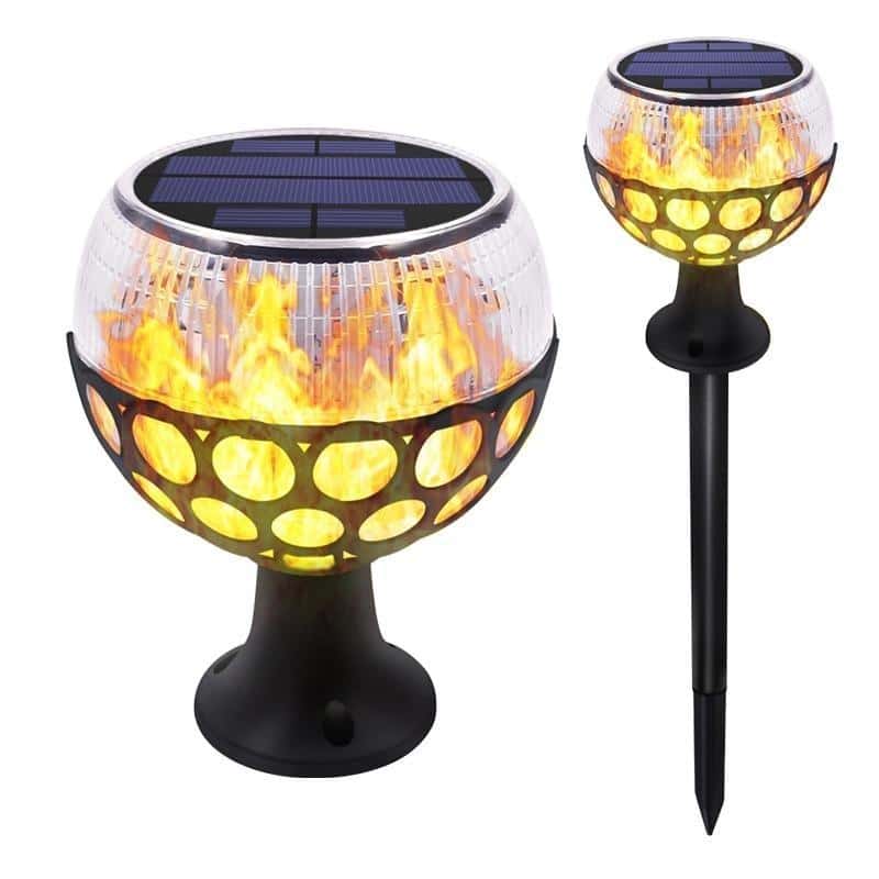 Solcellsbelysning Utomhus Med Markspett "Flamkula 96 Led" (2I1)