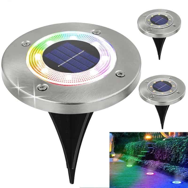Solcellsbelysning Utomhus Med Markspett "Marklampa I Alu" (8Led)