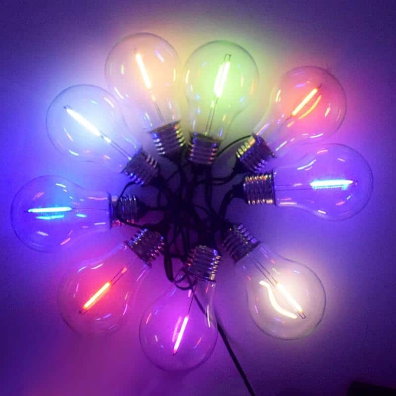 Ljusslinga Solcell Trädgård 10 Flerfärgad Led-Lampa