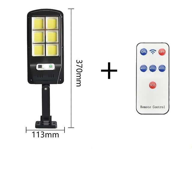 Led Gatulampa Solcell Mini 120 Led Cob (Fjärrkontroll)