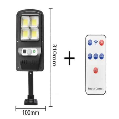 Led Gatulampa Solcell Mini 48 Led Cob (Fjärrkontroll)