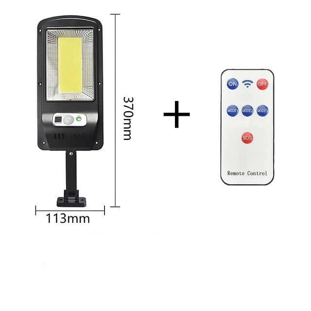 Led Gatulampa Solcell Mini 100 Led Cob (Fjärrkontroll)