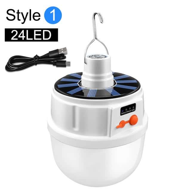Glödlampa Solcell Dubbel Laddning Camping (24/42 Led)
