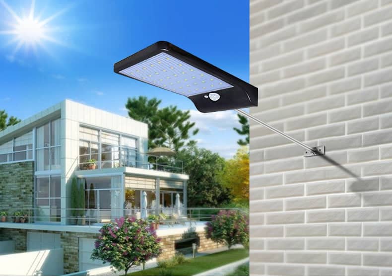 Gatulampa Solcell Svart Eller Vit 500 Lumen