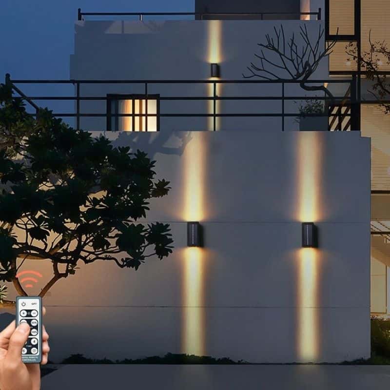 Solcellslampa Utomhus Design Lyxig Trädgårdsvägglampa (Alu)