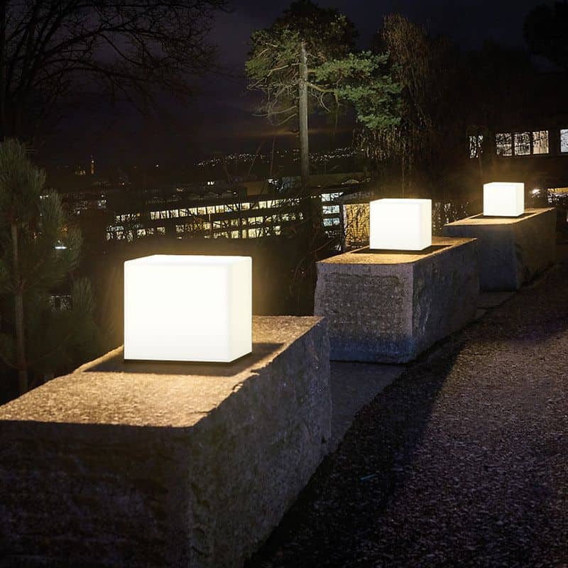 Solcellslampa Utomhus Design Akryl Led-Kub