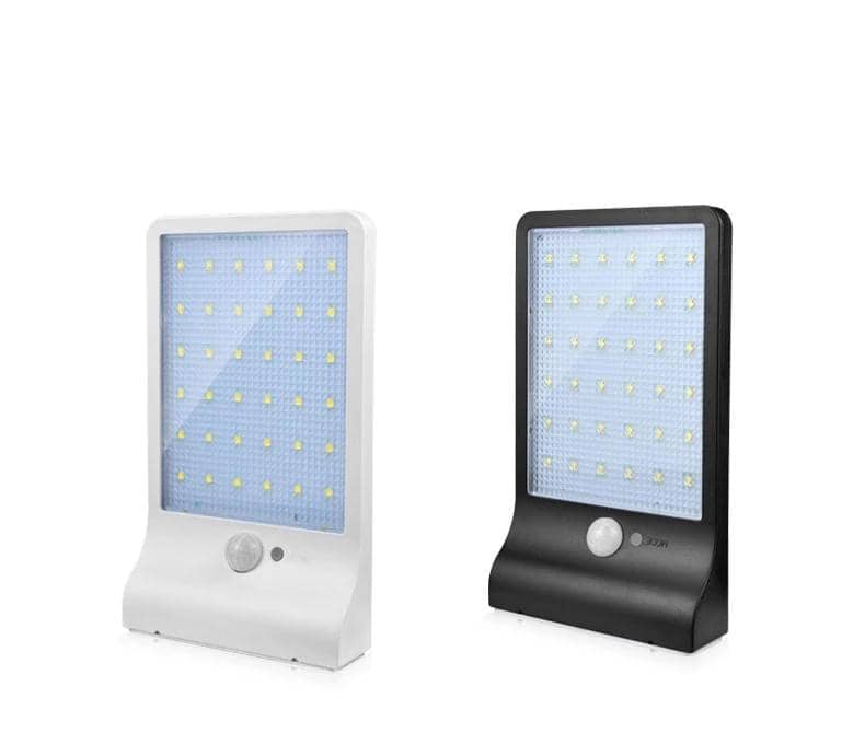 Gatulampa Solcell Vit, Svart 500 Lumen