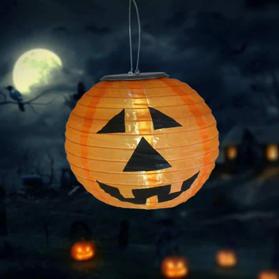 Solcellslykta "Pumpa Kinesisk Lykta" (5 St)