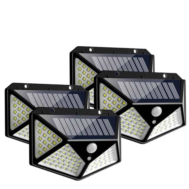Solcell Vägglampa 270° (4 St)