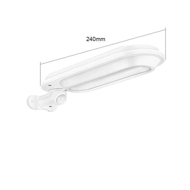 Gatulampa Solcell Vit Oval 600 Lumen