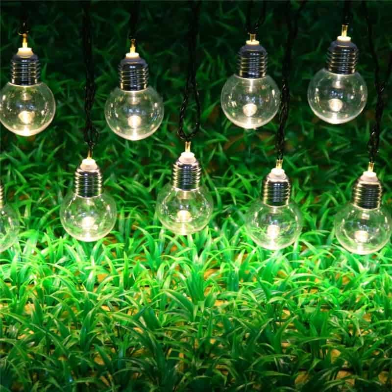 Ljusslinga Solcell Lampa 10 Klara Festoonlampor