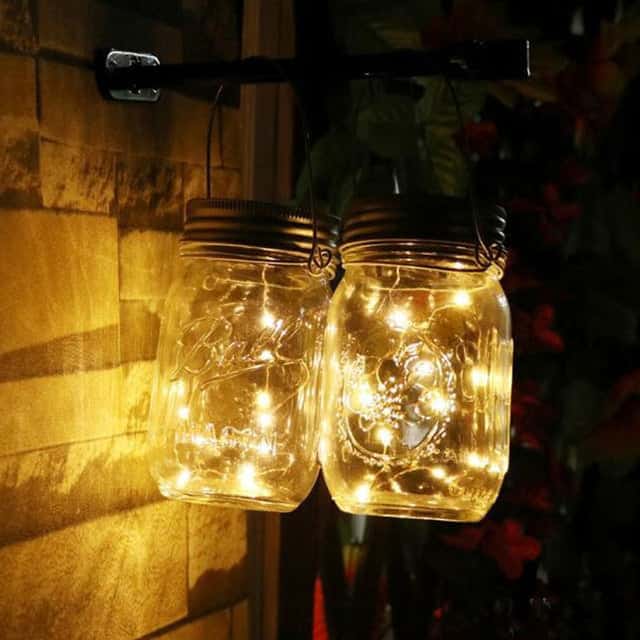 Solcells Ljusburk Dekoration Sol 20 Led Gul